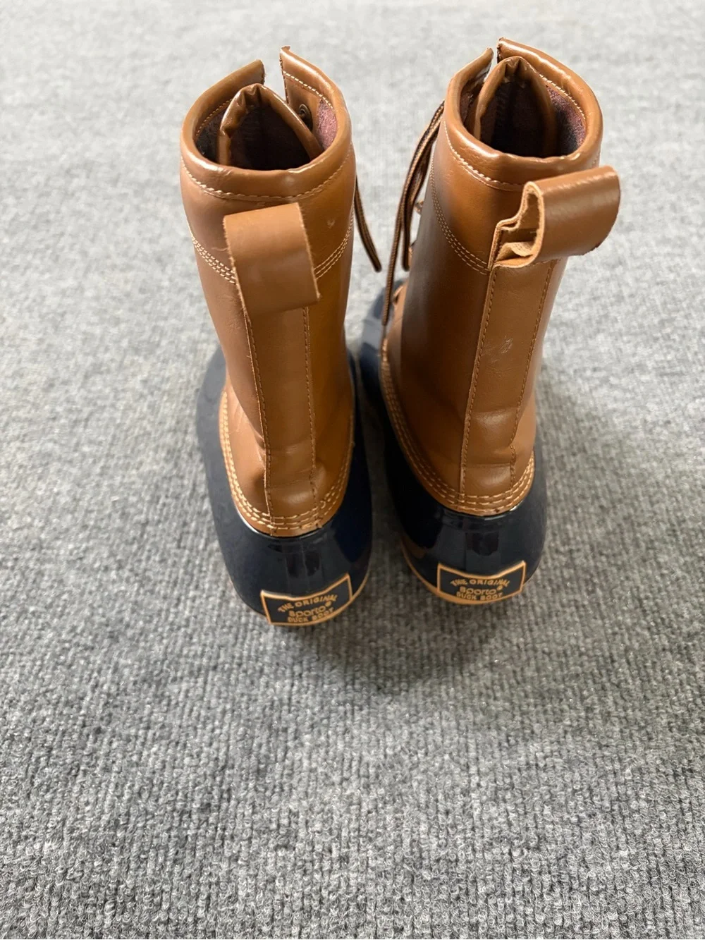 Sporto Original Duck Boots Women’s Brown Navy Lace Up Waterproof Size 7M